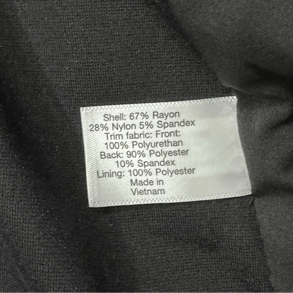 NWT Lane Bryant The Bryant Blazer Black Vegan Leather Collar Trim Ponte Size 22